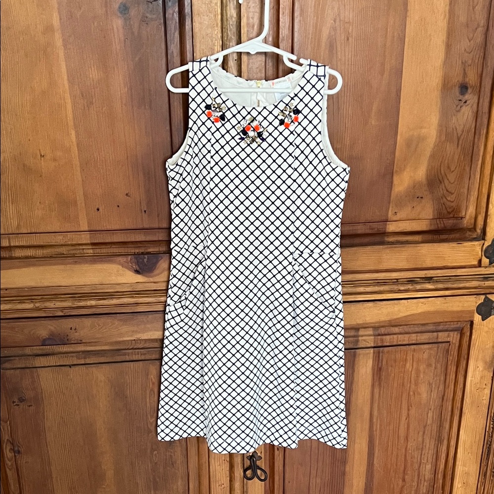 Crewcuts Navy and Ivory Checkered Girls Dress